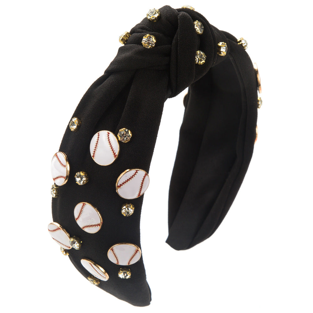 Wholesale Sporty style diamond wide brim headband